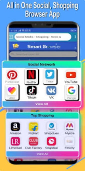 Smart Browser :- All social media and shopping app2