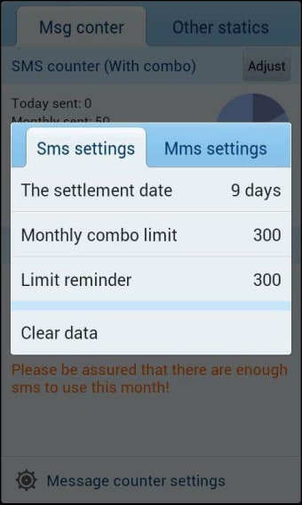 GO SMS Message Counter plugin0