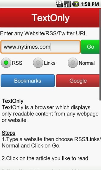 TextOnly Browser Pro0