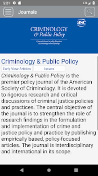 Criminology and Public Policy1