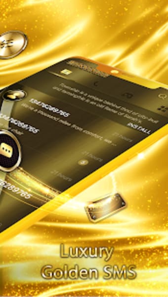 Luxury Golden SMS - Default SMS&Phone handler2