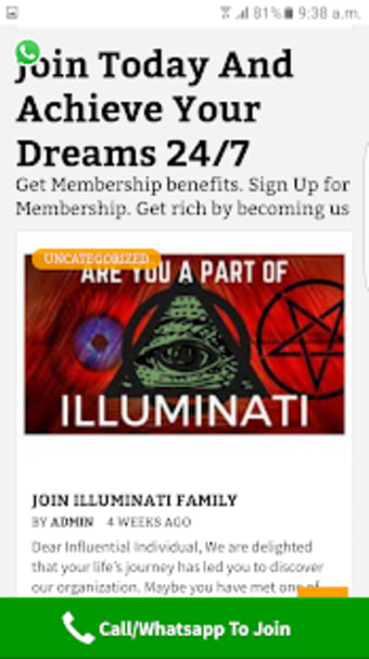 How to join illuminati +276551412412