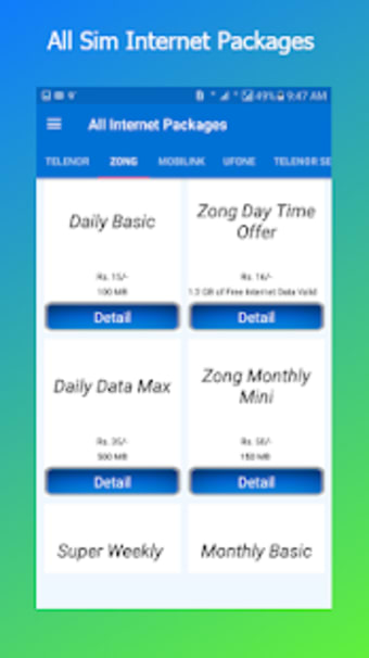 All Sim Internet Packages 2019 : Updated0