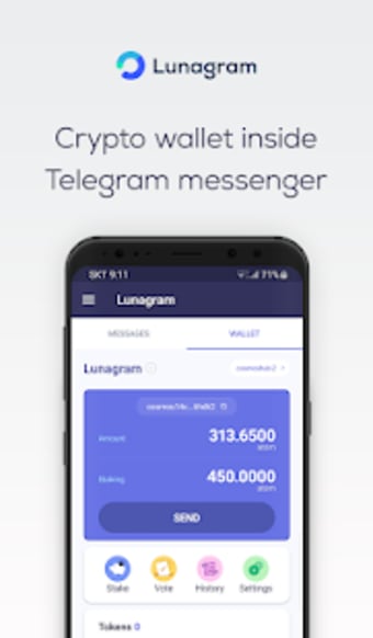 Lunagram - Cosmos Wallet1