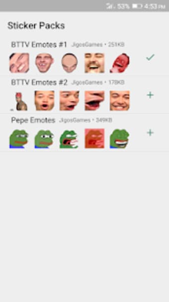 BTTV Livestream Emote Stickers - WAStickerApps2