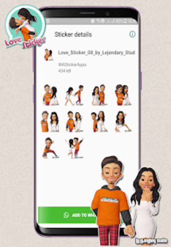 Romantic Love Stickers - WAStickerApps0