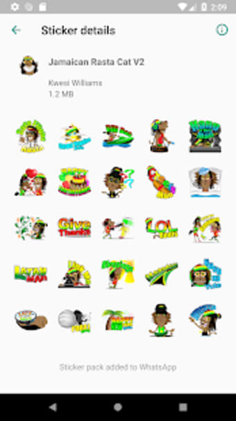 Jamaican Rasta Cat Stickers - WAStickerApps0