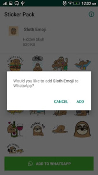 Monkey Sloth Sticker for WhatsApp1