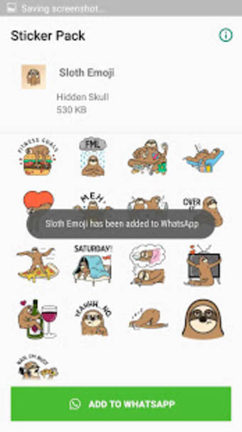 Monkey Sloth Sticker for WhatsApp2