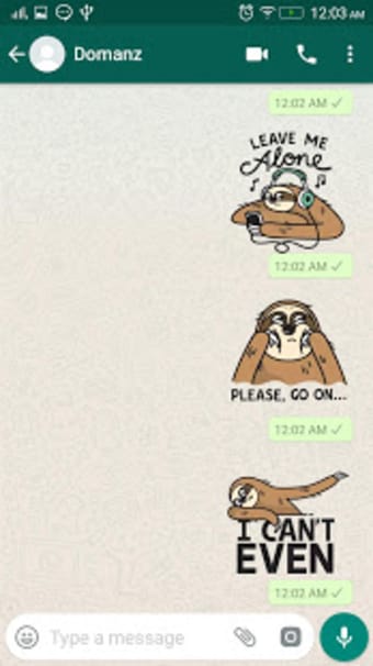 Monkey Sloth Sticker for WhatsApp3