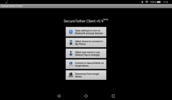 SecureTether Client - Android Bluetooth tethering1