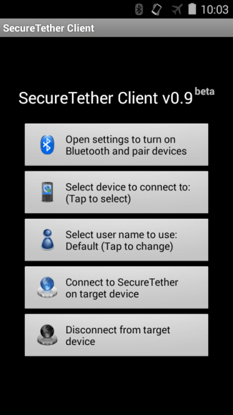 SecureTether Client - Android Bluetooth tethering0