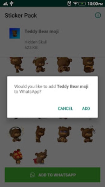 Teddy Bear Sticker for WAStickers0