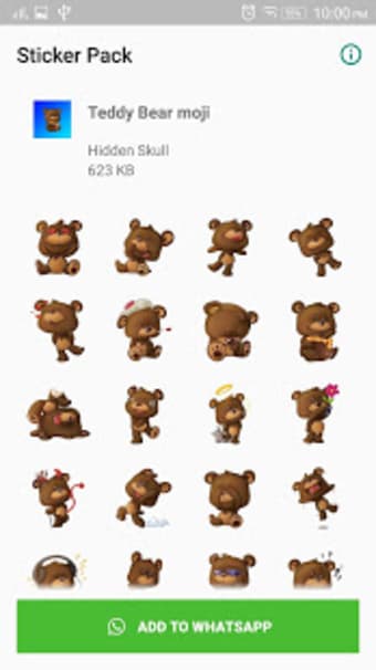 Teddy Bear Sticker for WAStickers1