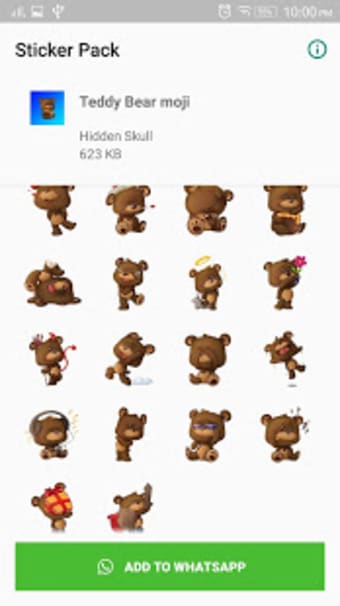 Teddy Bear Sticker for WAStickers3