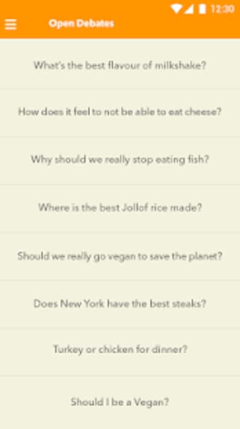 Foodebate: Food chats0