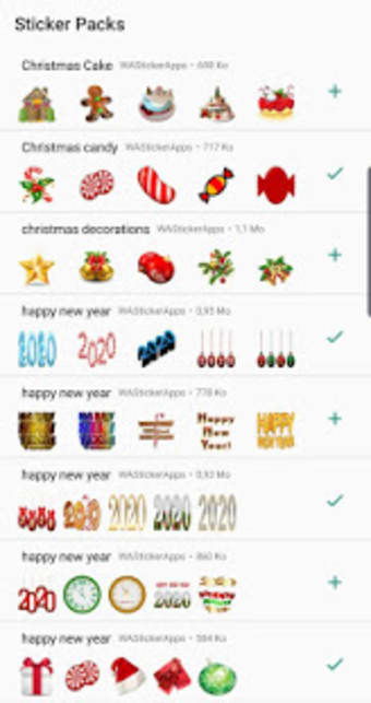 Happy New Year 2020 and Merry Christmas stickers1