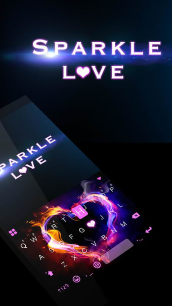 Sparkle Love Keyboard Theme1