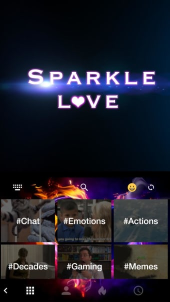 Sparkle Love Keyboard Theme2