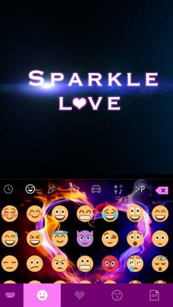 Sparkle Love Keyboard Theme3