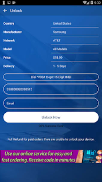 Free Unlock Samsung Mobile SIM3