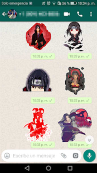 Anime Stickers itachi for WhatsApp -WAStickerApps0