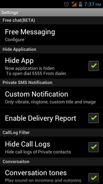 Private Message Box : Hide SMS0