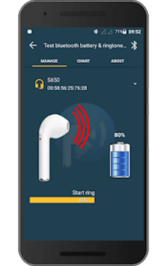 Test bluetooth battery &  ringtone PRO0