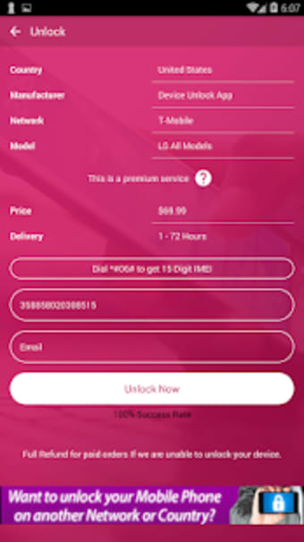 Free Unlock LG Mobile SIM3