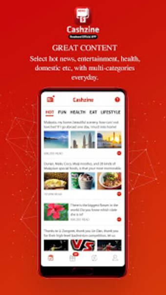 Cashzine - Earn Free Cash via News Reading App0