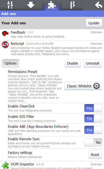 NoScript Anywhere for Firefox Mobile APK1