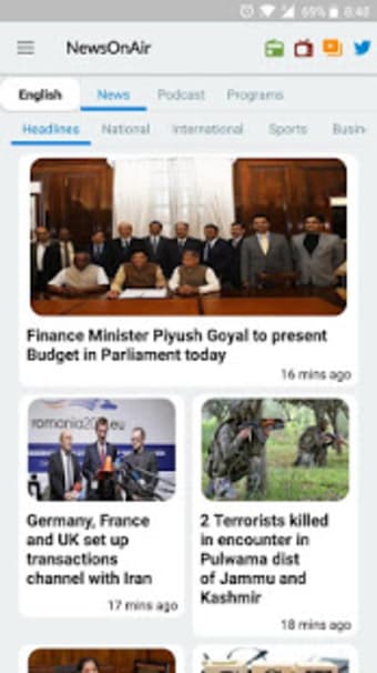 NewsOnAir PrasarBharati Official app AIR News+Live