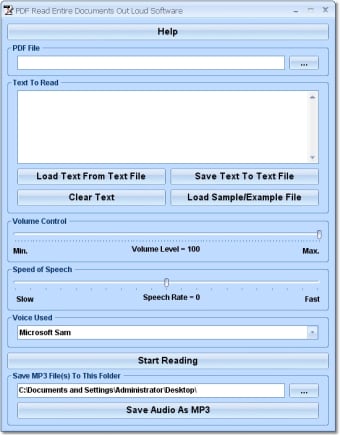 PDF Read Entire Documents Out Loud Software0