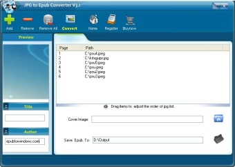 JPG to Epub Converter0