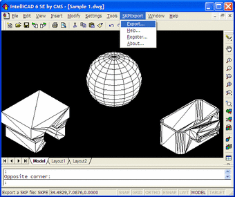 SKP Export for IntelliCAD0