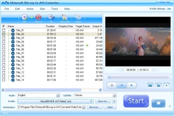 Shinesoft Blu-ray to AVI Converter0