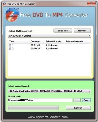 Free DVD to MP4 Converter0