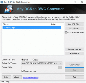 Any DGN to DWG Converter0