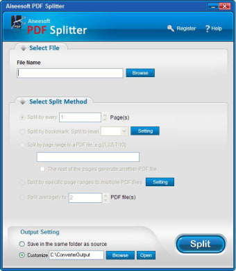 Aiseesoft PDF Splitter0