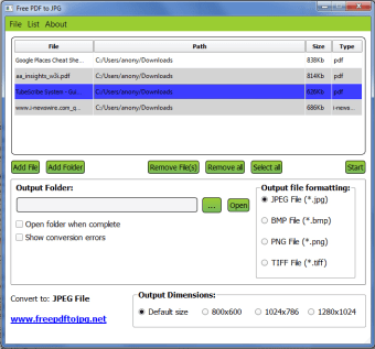 Free PDF to JPG Converter0