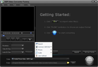 Free 3GP Video Converter Factory0