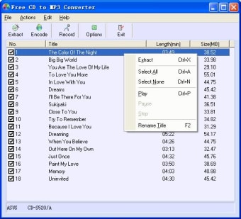Free CD to MP3 Converter0