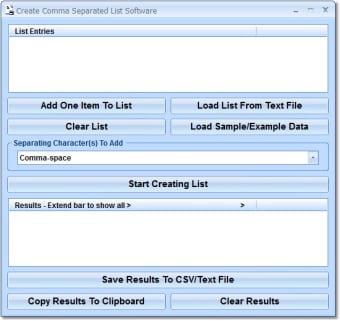 Create Comma Separated List Software0