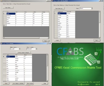 CFABS Excel Commission Matrix Tool0