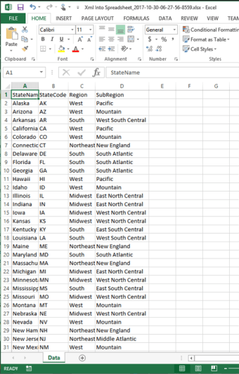 Xml Into Spreadsheet  103