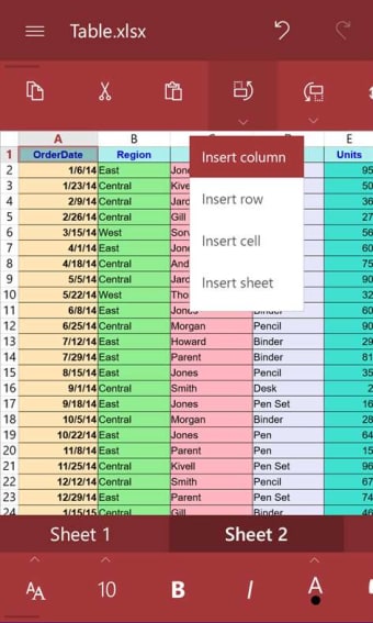 Editor for Excel Files  101