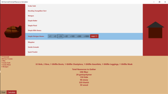Ark Survival Evolved Resource Calculator  100