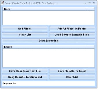 Extract Words From Text and HTML Files Software0