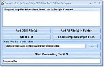 Convert Multiple OpenOffice ODS Files To XLS Files Software0