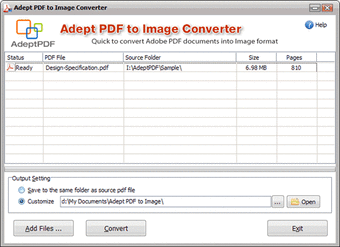Adept PDF to Image Converter0